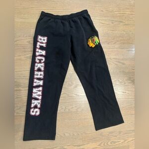 Chicago Blackhawks Black wide leg Sweat pants women’s size medium